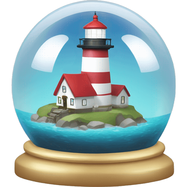 lighthouse in crystal ball emoji