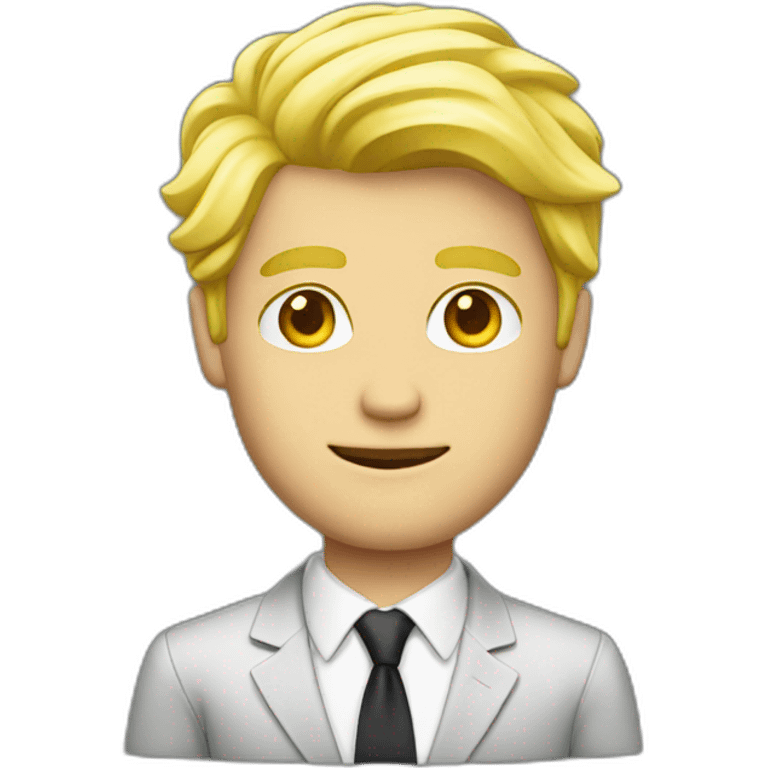 blond suit man emoji