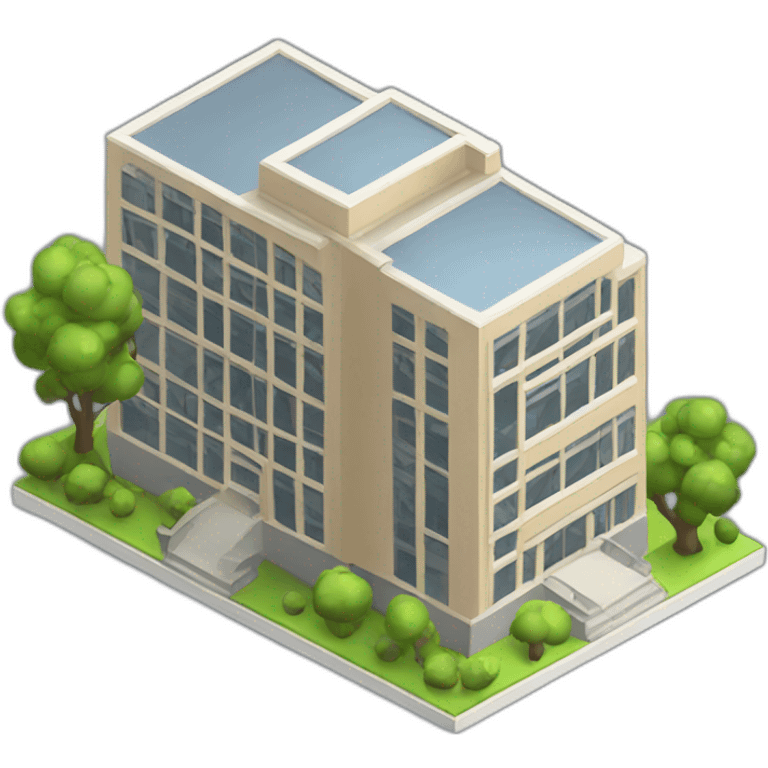 building model isometric emoji