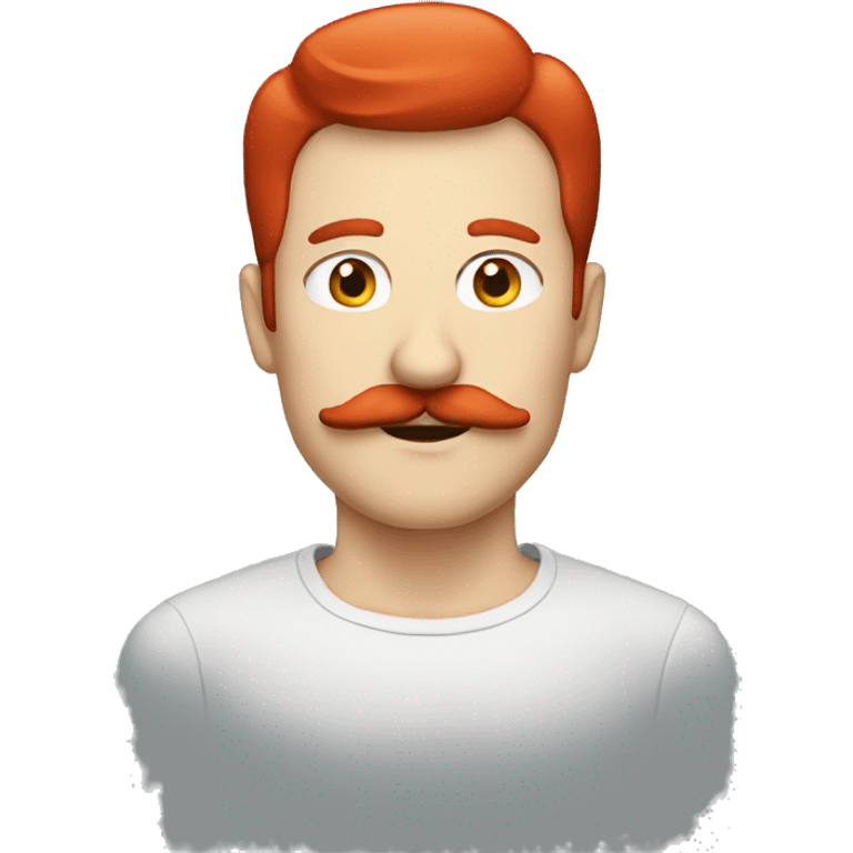 white red head man w a moustache emoji