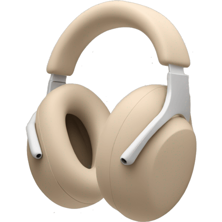 Beige coloured AirPod max headphones no human  emoji