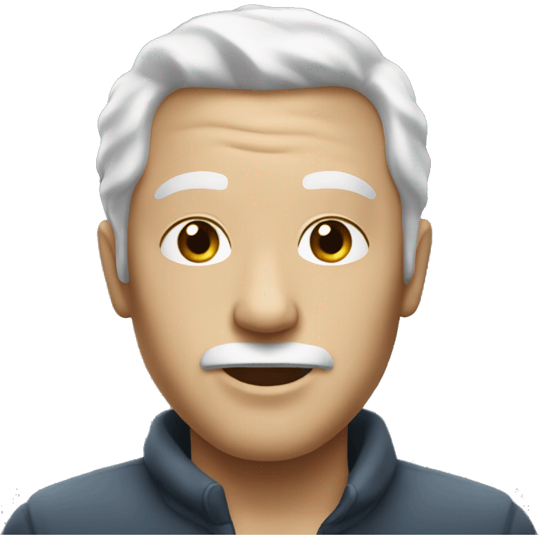 realistic   male with white hair  emoji