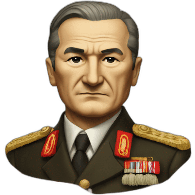 ataturk in front of turkish flag emoji