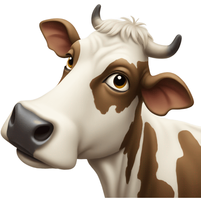 Cow with additude emoji