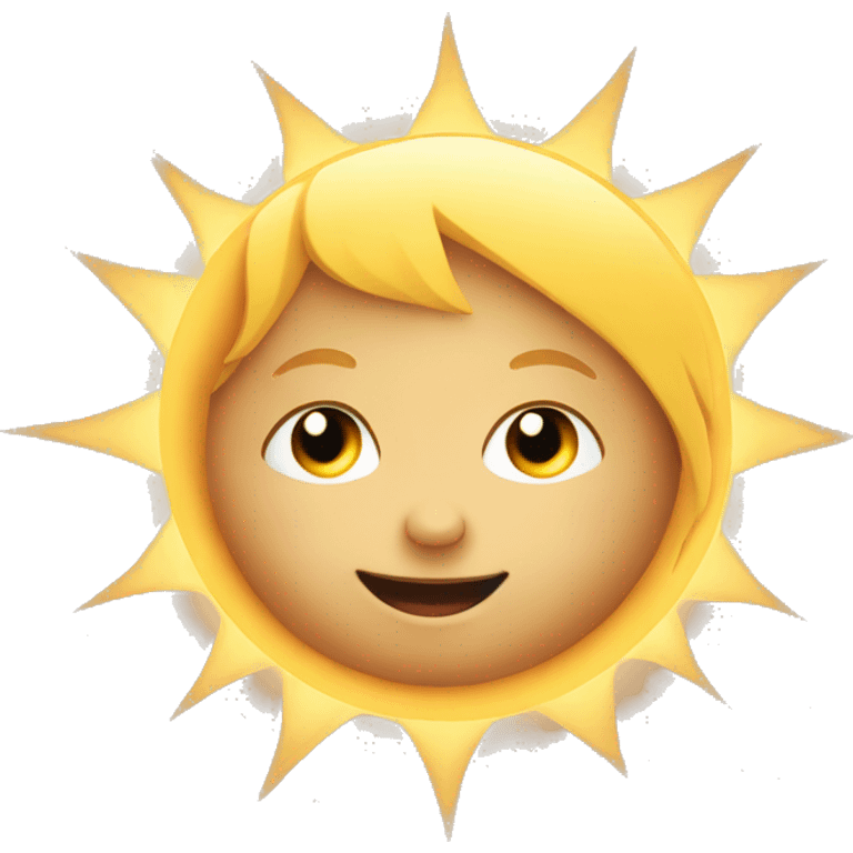 Baby boy face inside the Sun emoji