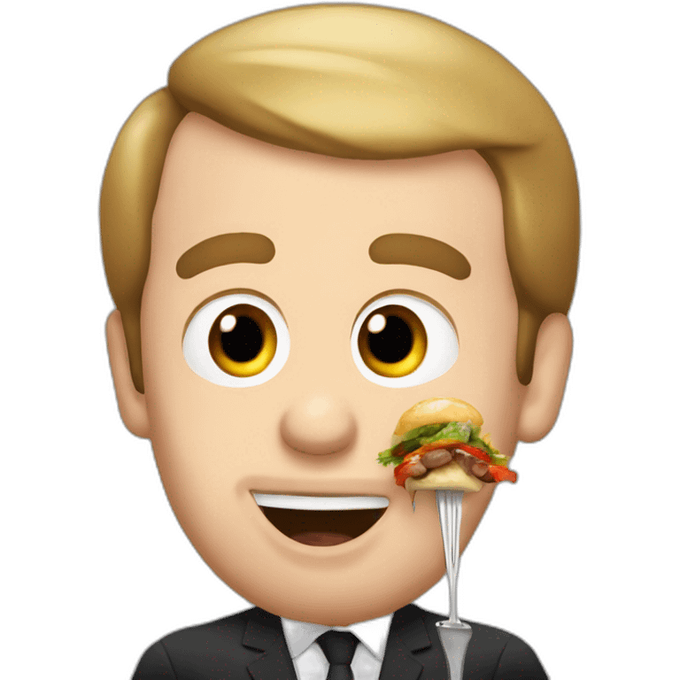 emmanuel macron eat kebab emoji