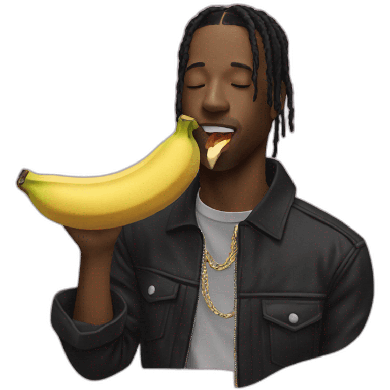 Travis Scott eating a banana  emoji