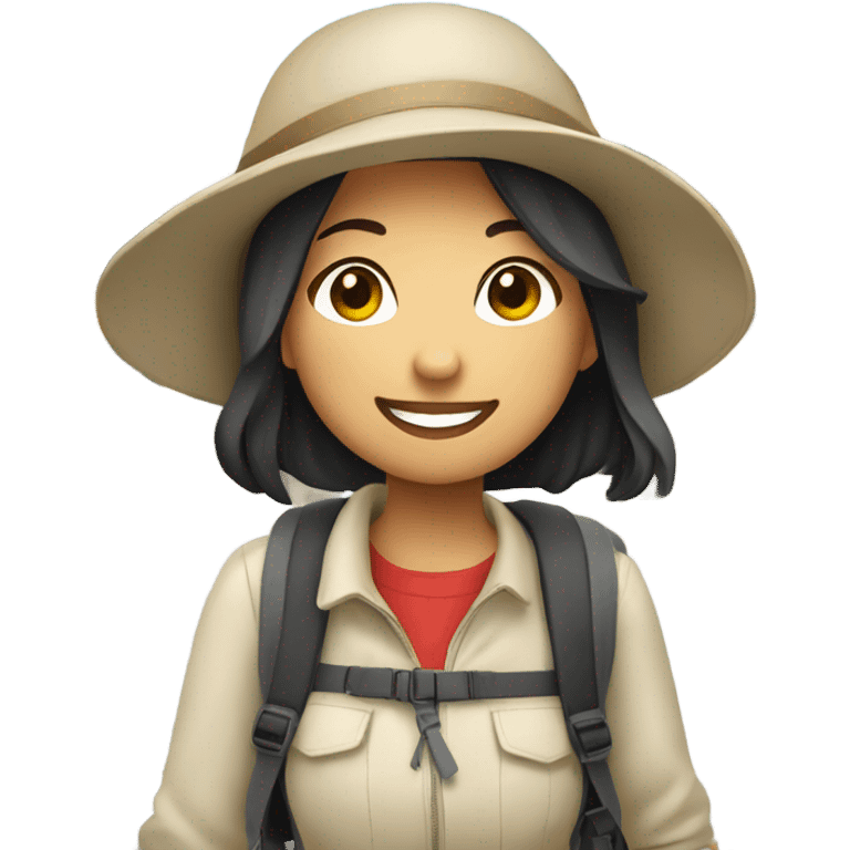 Asian girl loves travel to Italy emoji