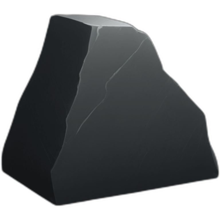 3d black stone inscription emoji