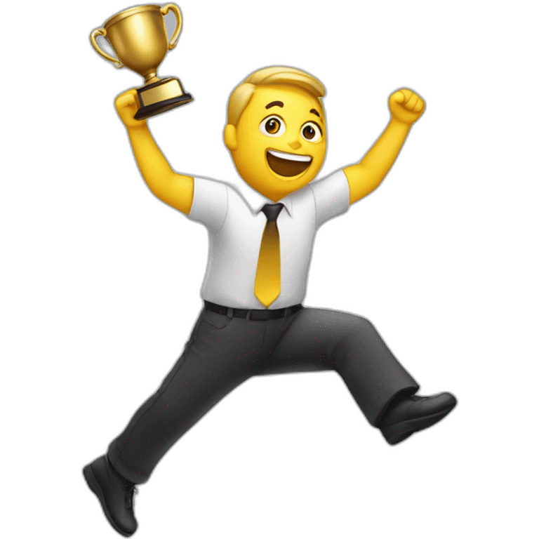 floating Excited man with awards emoji