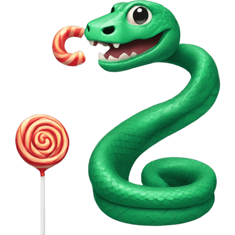 snake with lollipop emoji