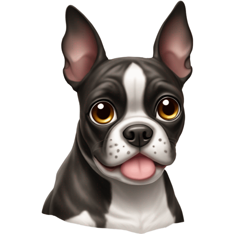 Happy Boston terrier  emoji