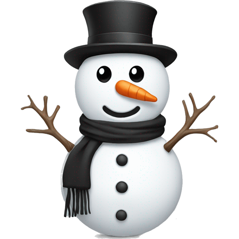 snowman wearing black  emoji