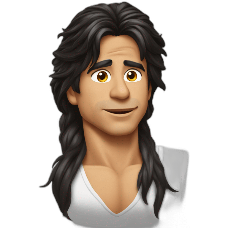 shahrukh khan long hairs tied emoji