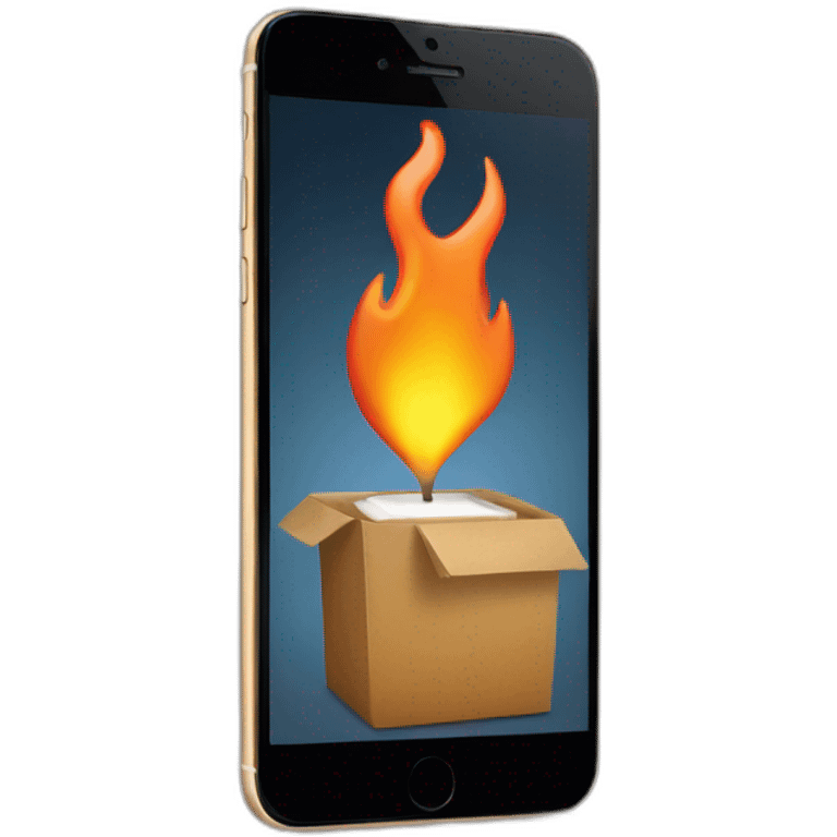 flaming iphone emoji