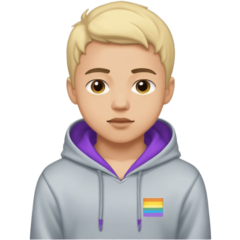 Gay boy in car hoodie emoji