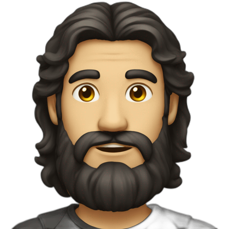 men-with-honey-eyes-and-black-little-bit-long-hair-and-big-beard emoji