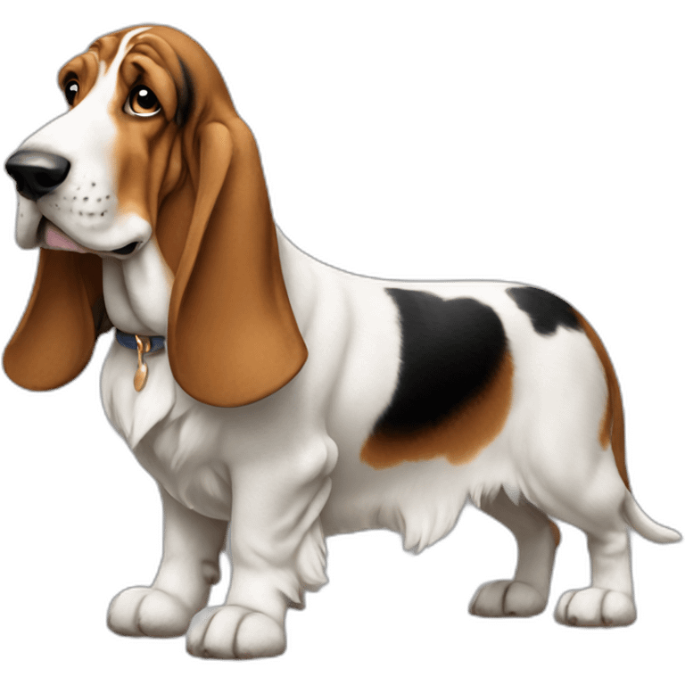 Dog basset hound full-height emoji