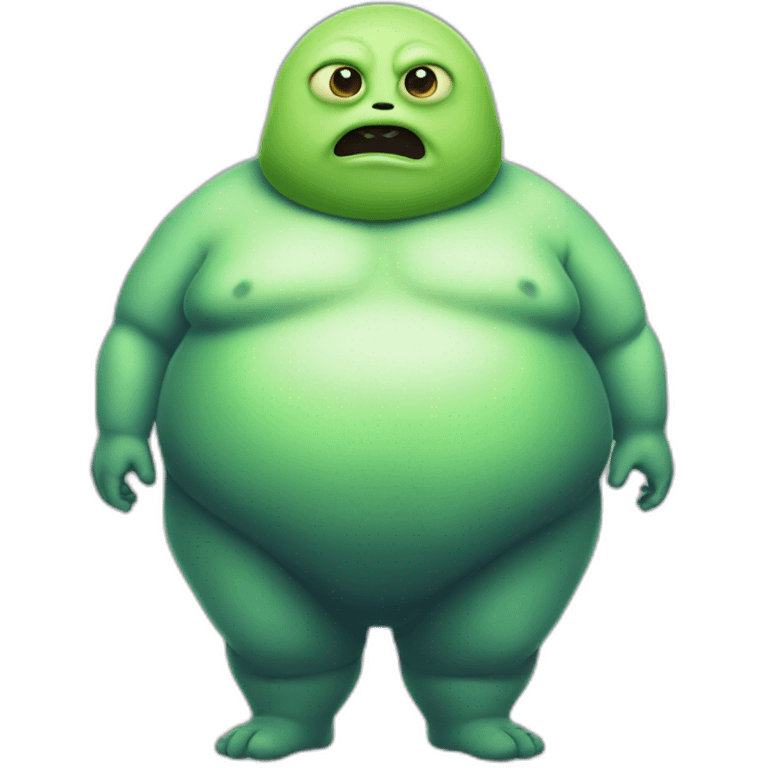 obese alien mixed with human emoji