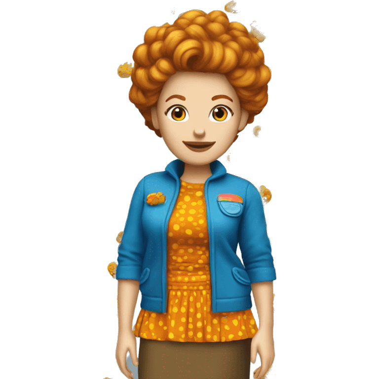 Miss frizzle outfit pattern emoji