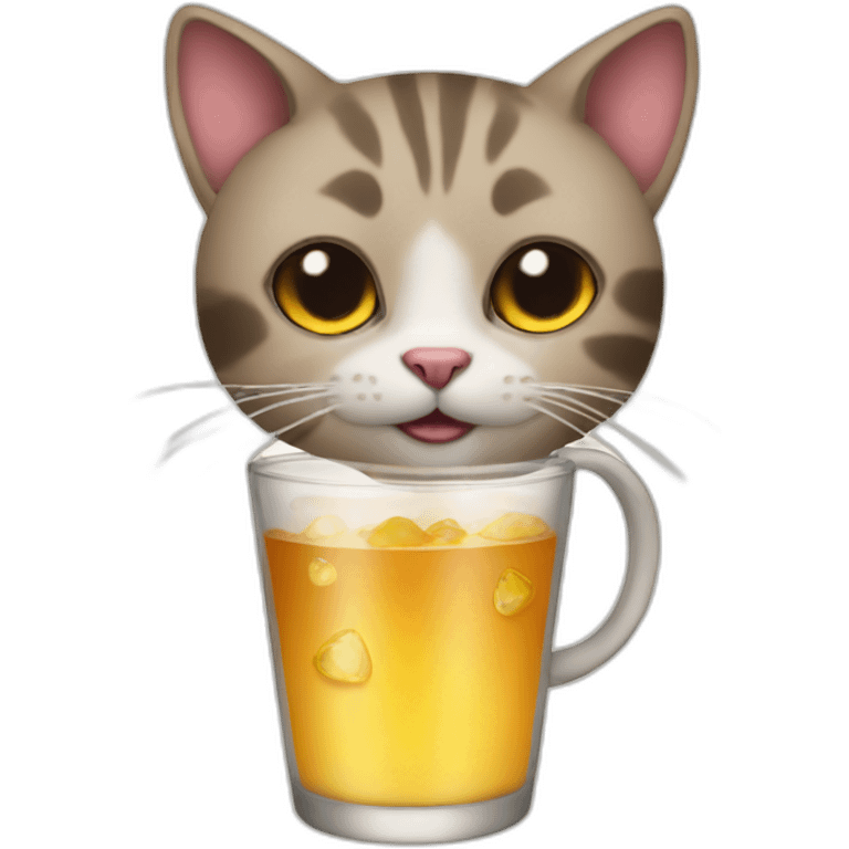 Cat-drink emoji