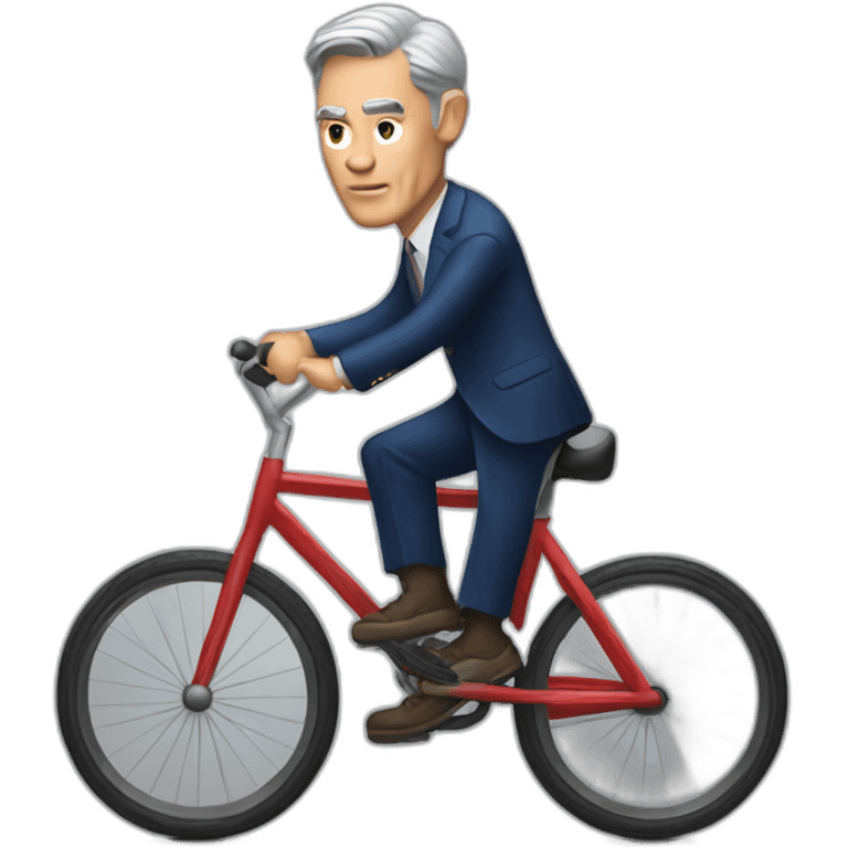 Jerome Powell riding bicycle emoji