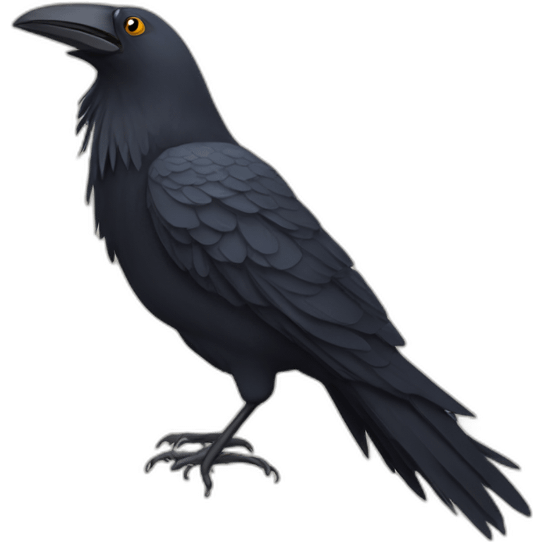 Une belette avec un corbeau emoji