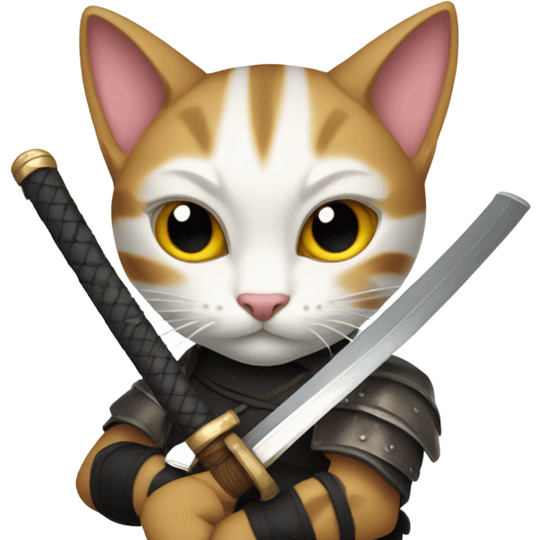 Cat with katana  emoji