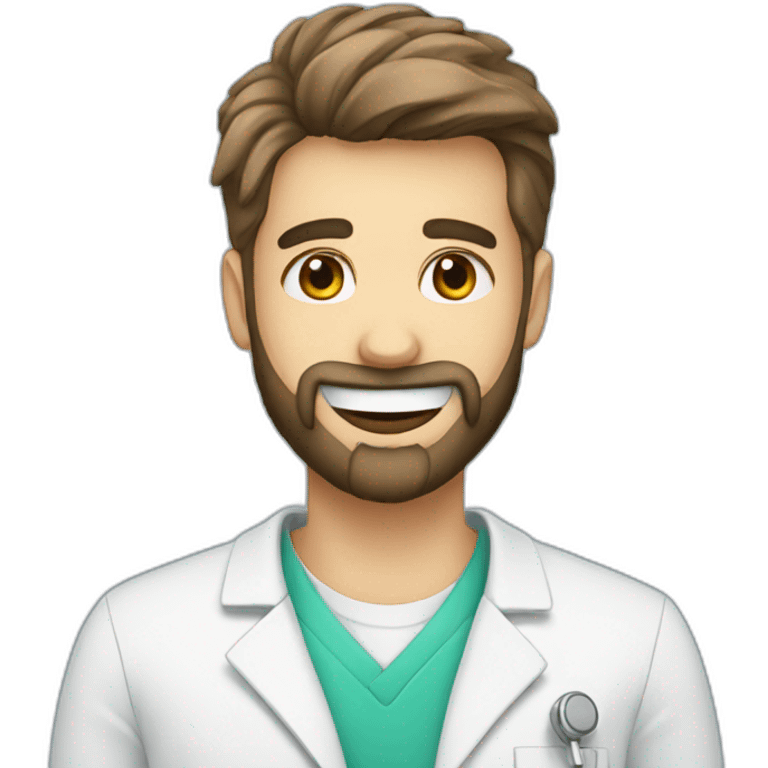 Dental Student with a beard emoji