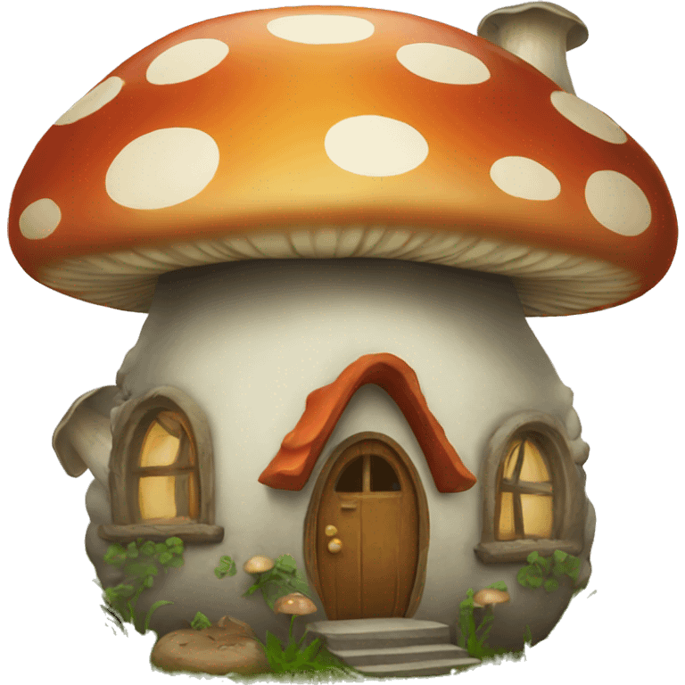 Mushroom house emoji