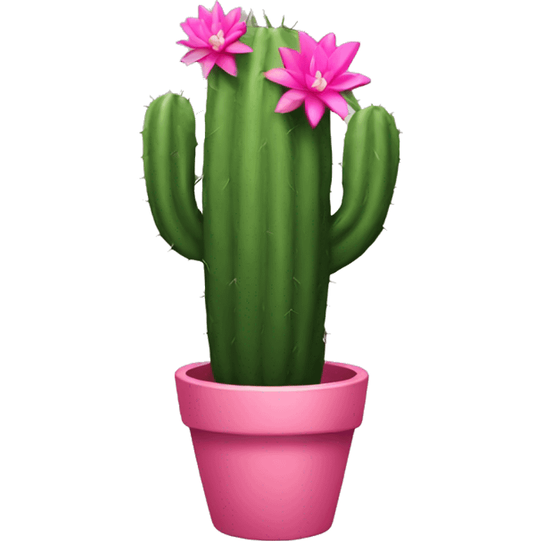 Pink cactus emoji