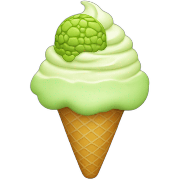 Pistacho ice cream emoji