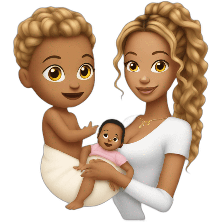 Beyonce with baby emoji