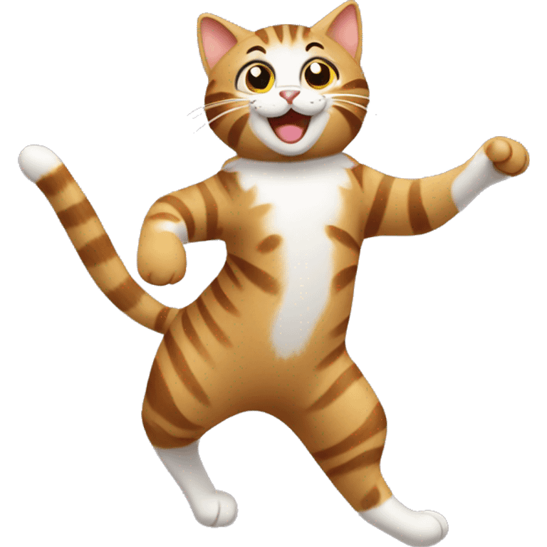 Tabby cat dancing  emoji