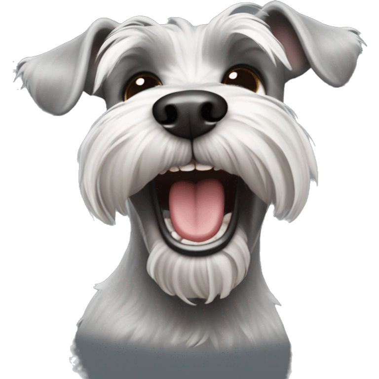 Schnauzer laughing  emoji