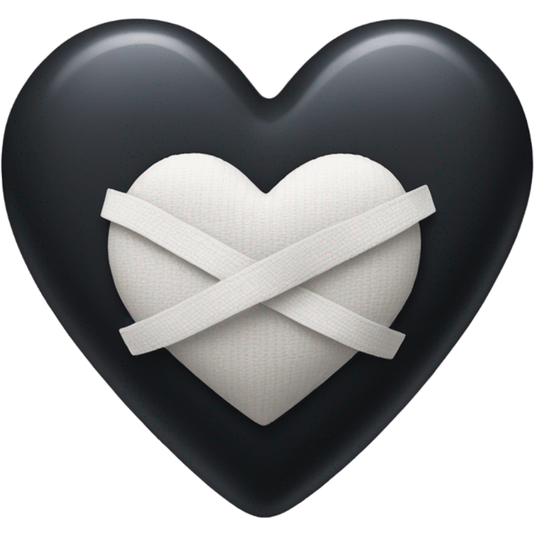 Black Heart with bandage emoji