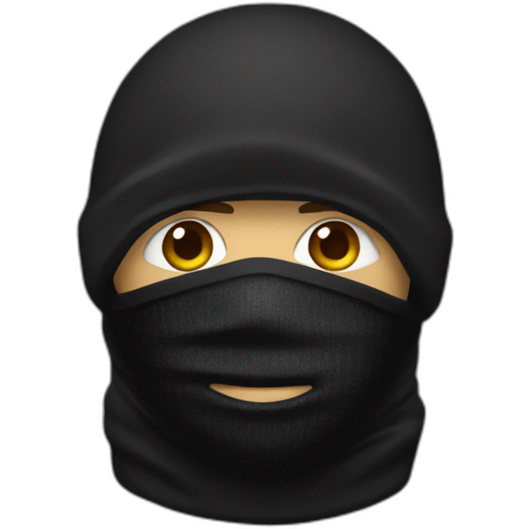 a man wearing a balaclava emoji