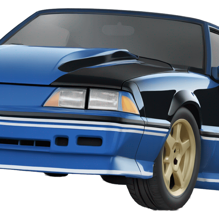 1987 foxbody mustang blue two tone emoji