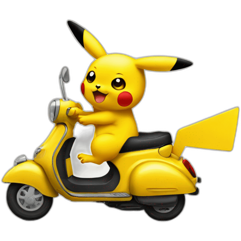 Picachu sur un scooter emoji