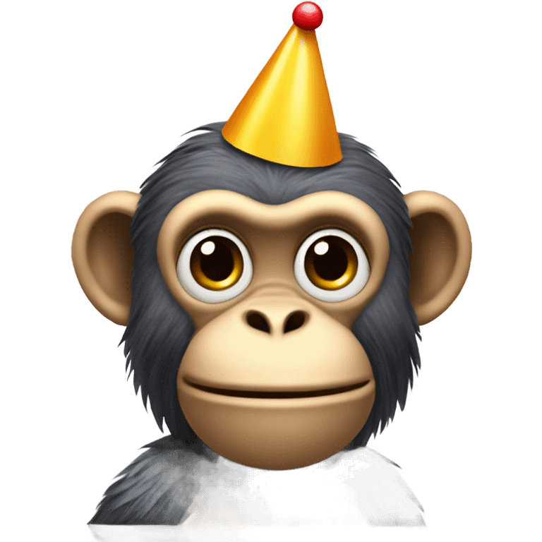 Party monkey with a party hat and a party popper emoji