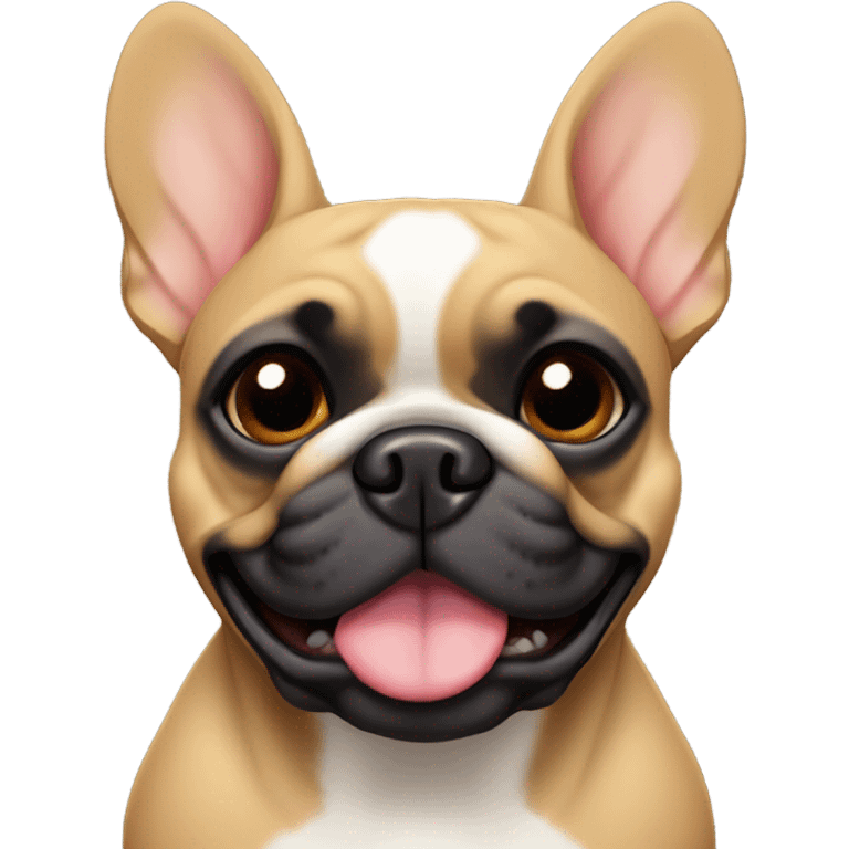 Tan and black French Bulldog fit  emoji