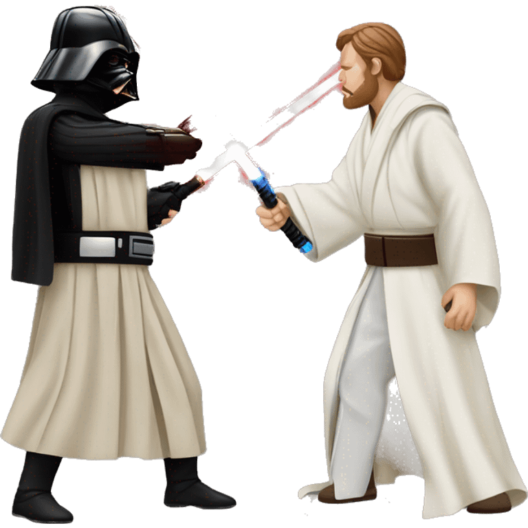 obi wan kenobi and darth vader fight the last battle emoji