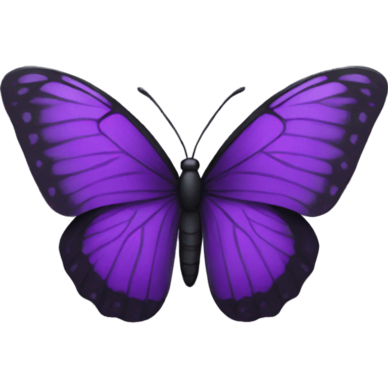 Black purple butterfly emoji