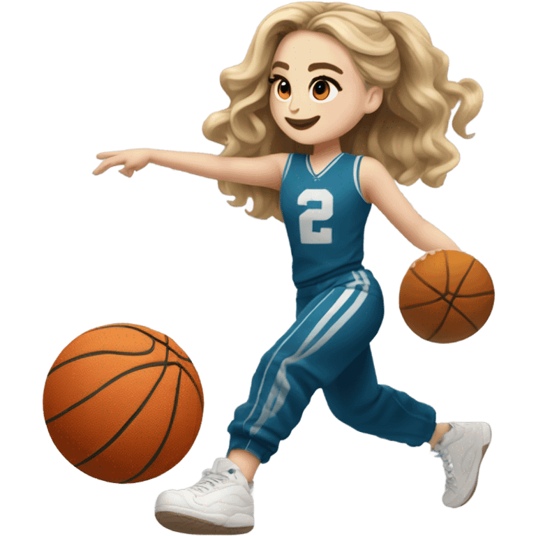 sabrina carpenter throwing a basketball emoji