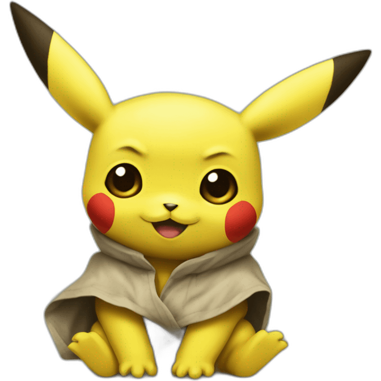 Pikachu sur bébé Yoda emoji