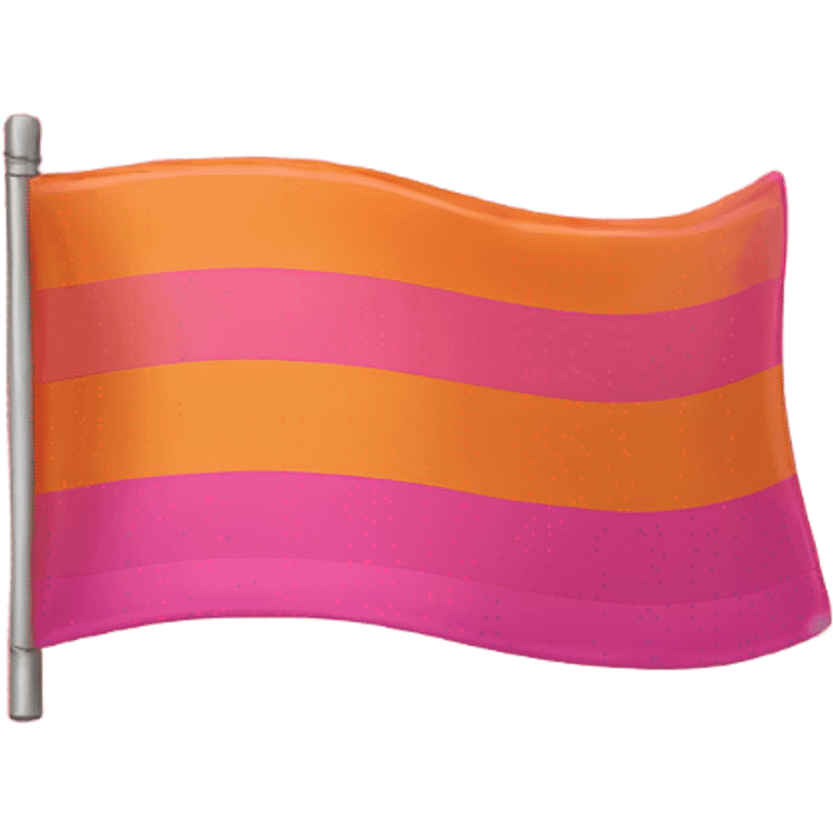 pink and orange striped flag emoji