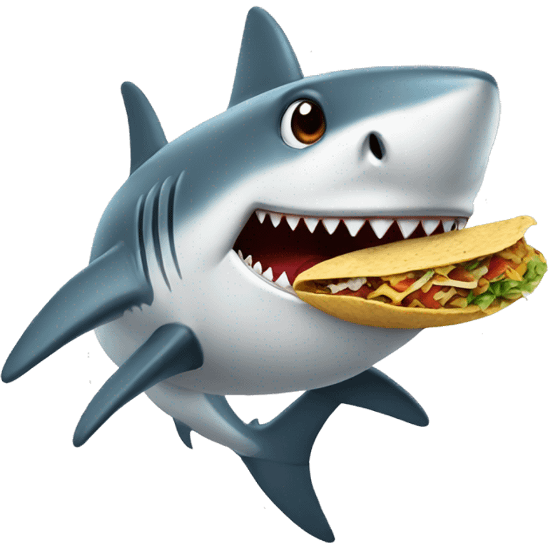 Shark with a taco emoji