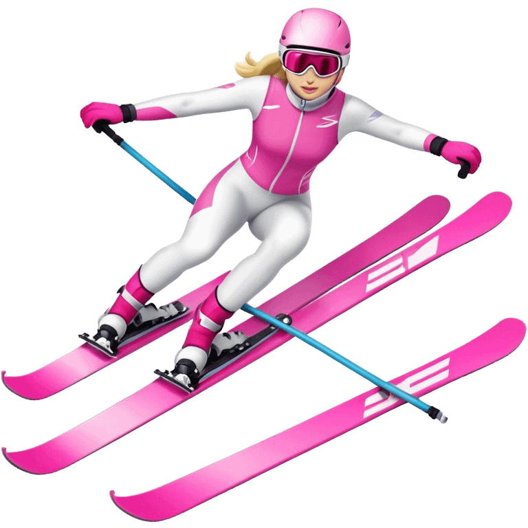 pink and white ski  emoji