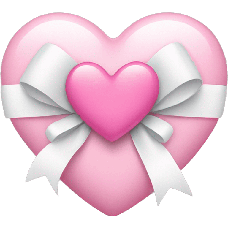 pink heart with white bow emoji