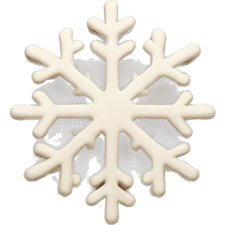 pastel beige snowflake  emoji